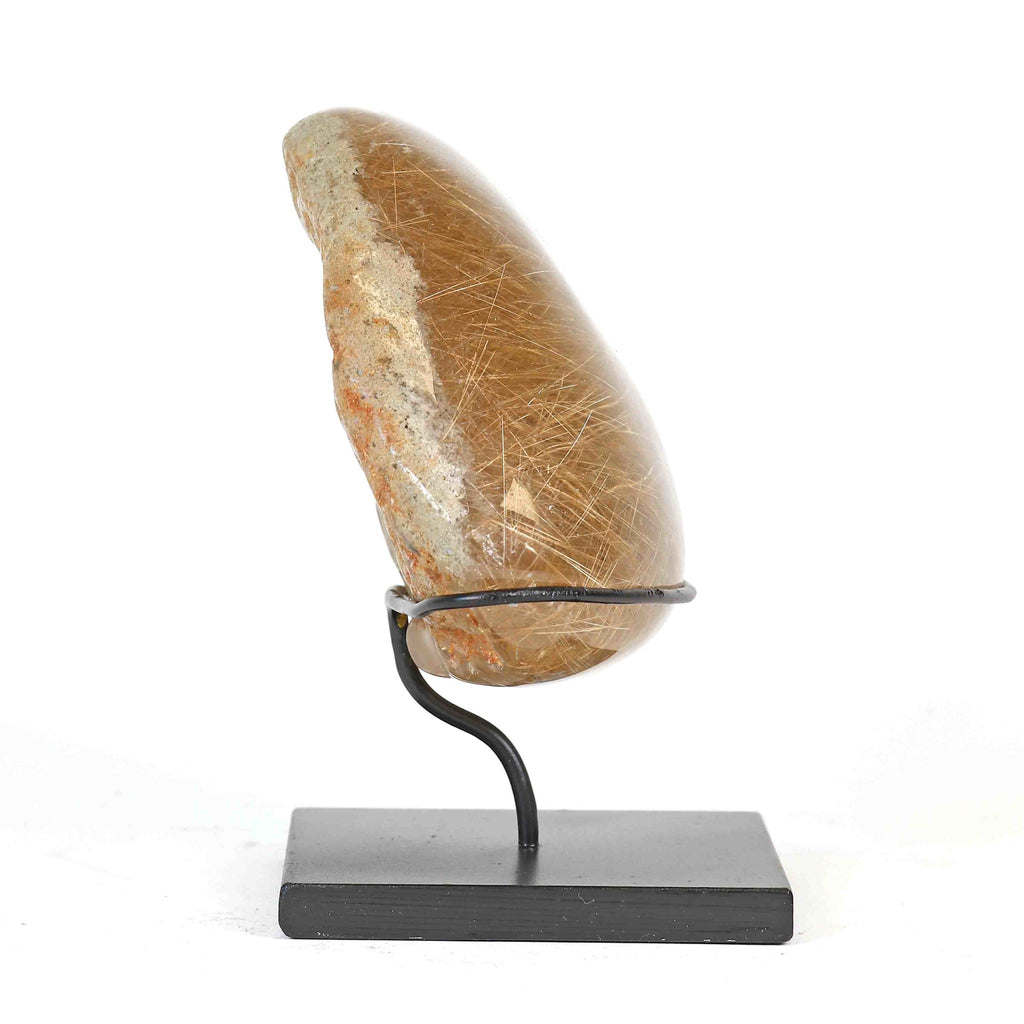 Bergkristall mit Chlorit-Einschlüssen auf Display
