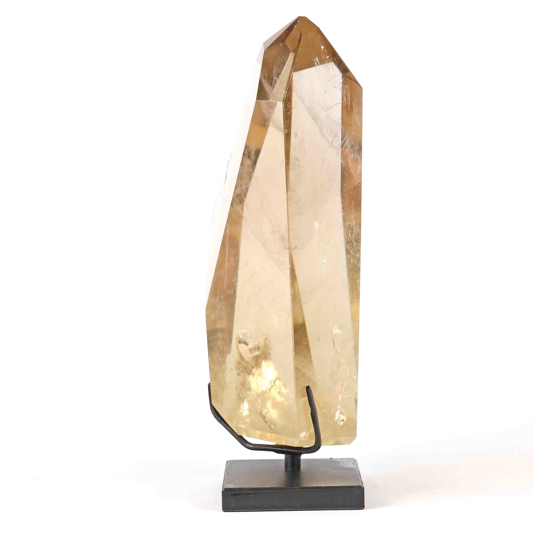 Citrin Spitze Free-Form auf Display Extra