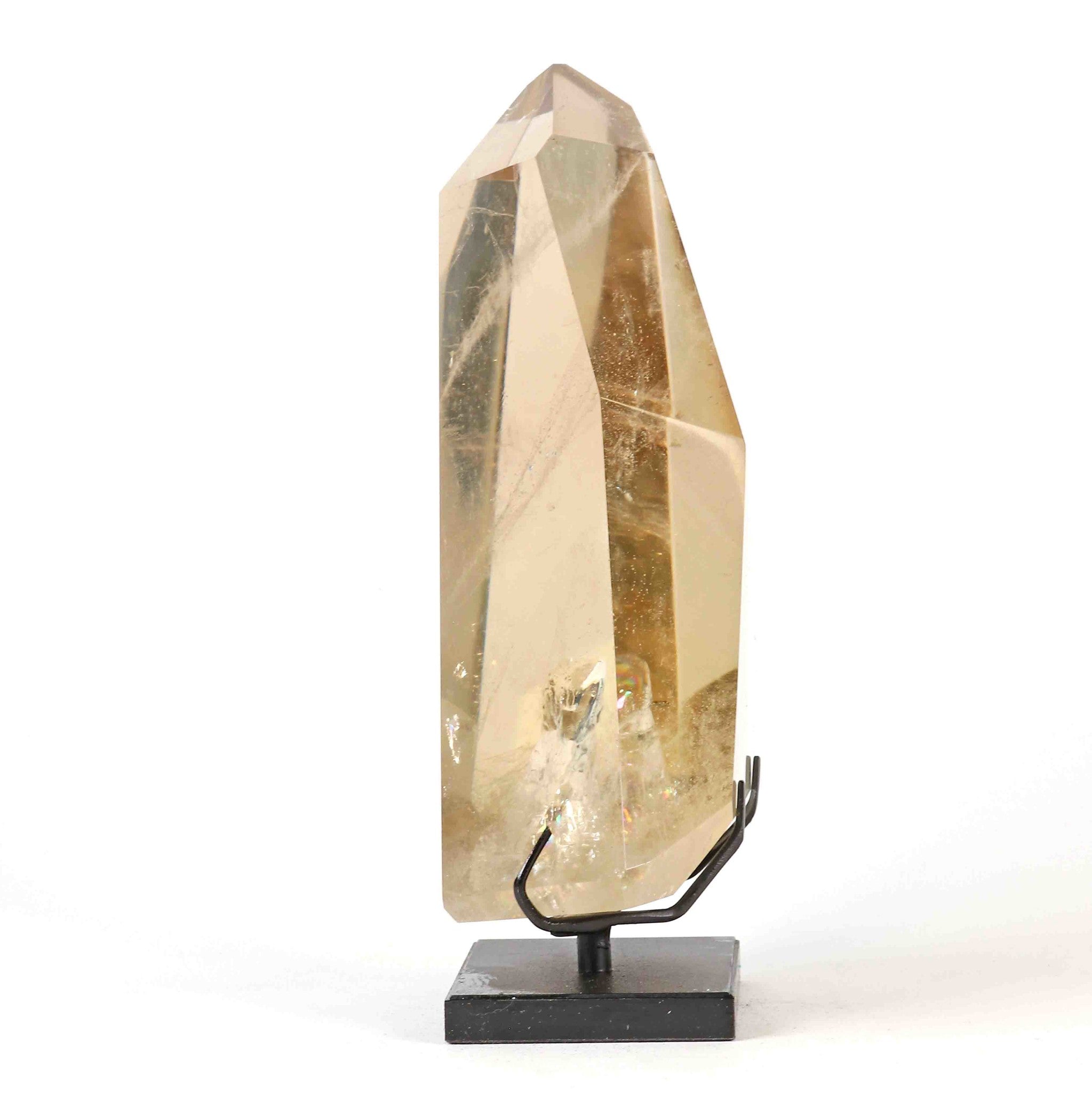 Citrin Spitze Free-Form auf Display Extra