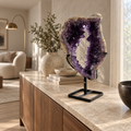 Natural Amethyst Geode on Display Stand - Extra Quality