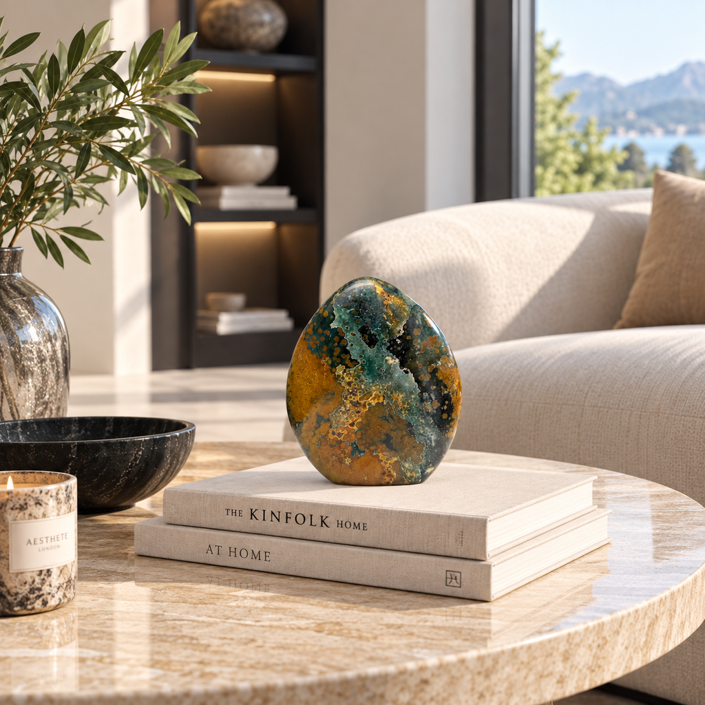 Natural Ocean Jasper Free-Form from Madagascar