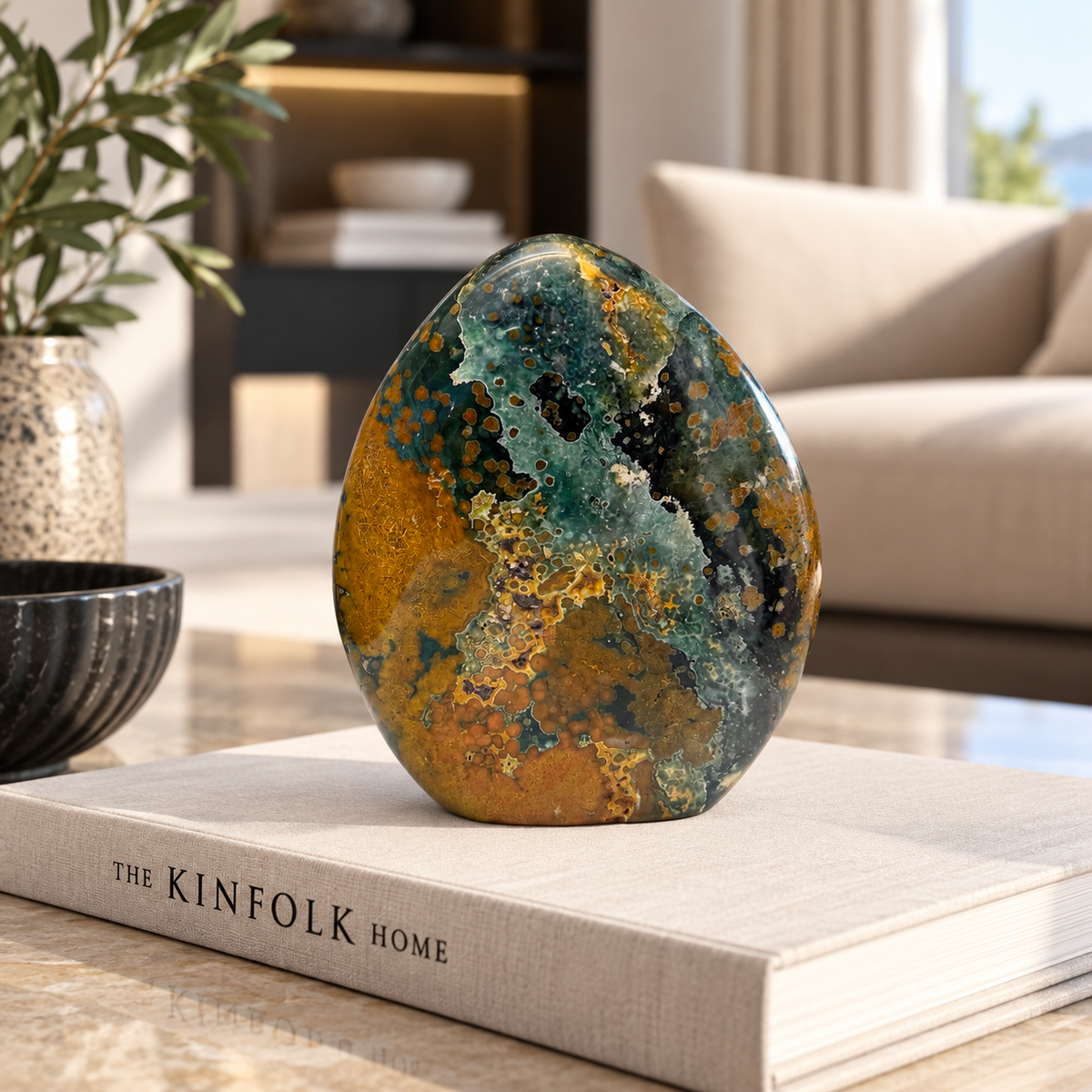 Natural Ocean Jasper Free-Form from Madagascar