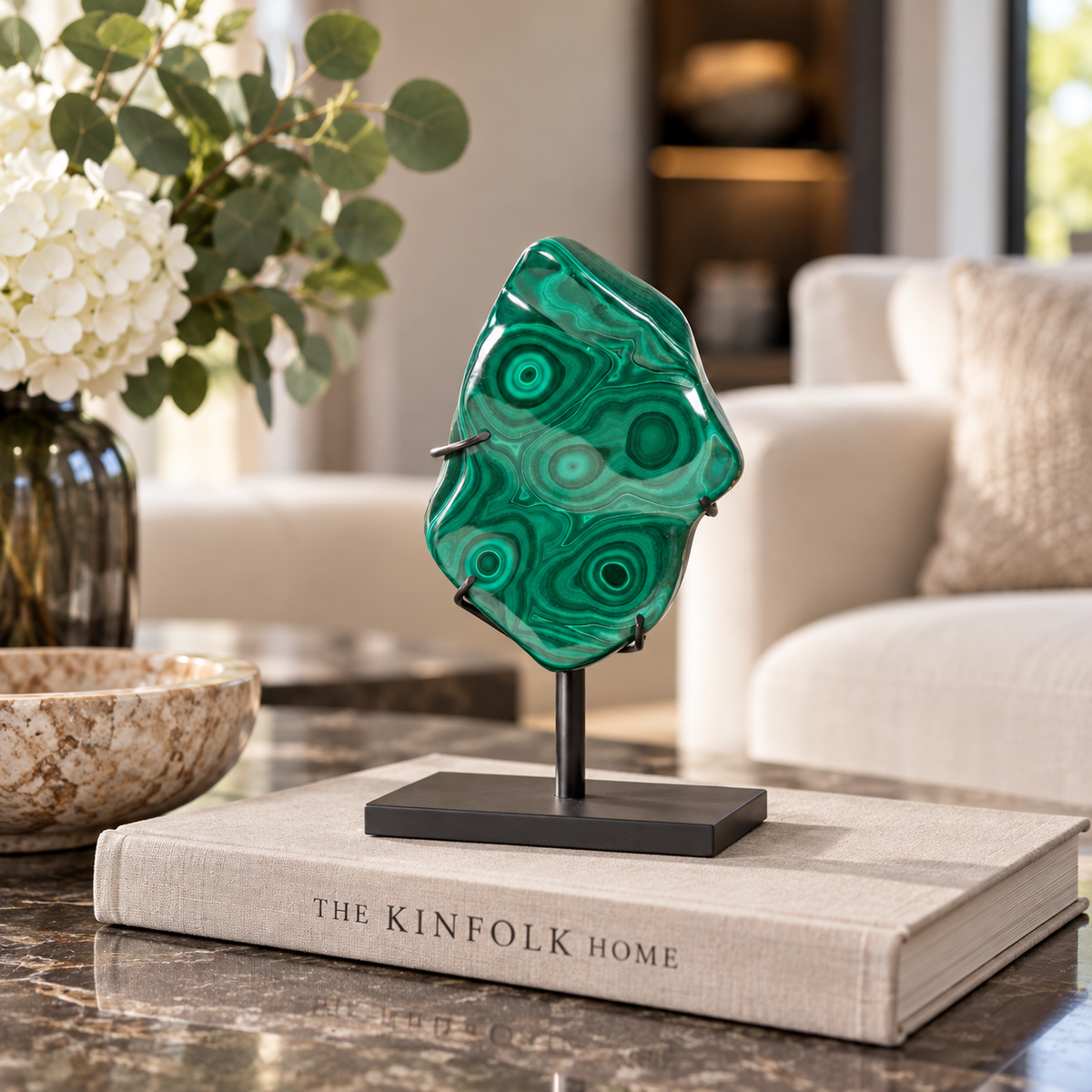 Natural Malachite Crystal from Congo