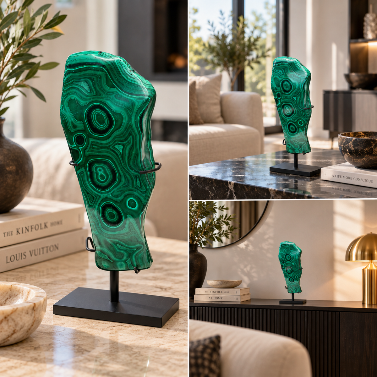 Polished Malachite Specimen from Katanga, Congo