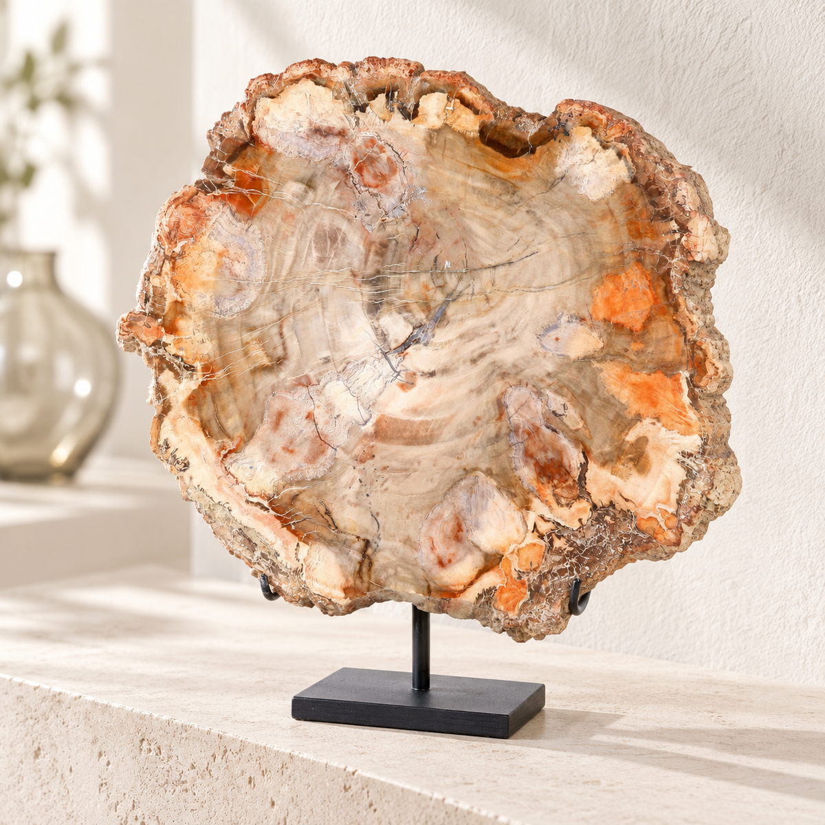 Slice of Petrified Wood. Formed 200 millions years ago. Island of Madagascar