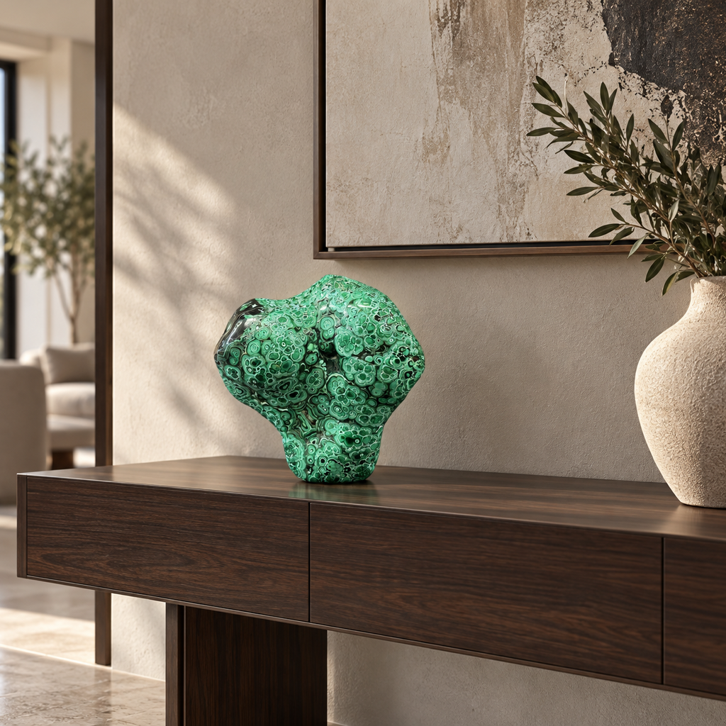 Statement Malachite Free-Form – Polished Natural Masterpiece