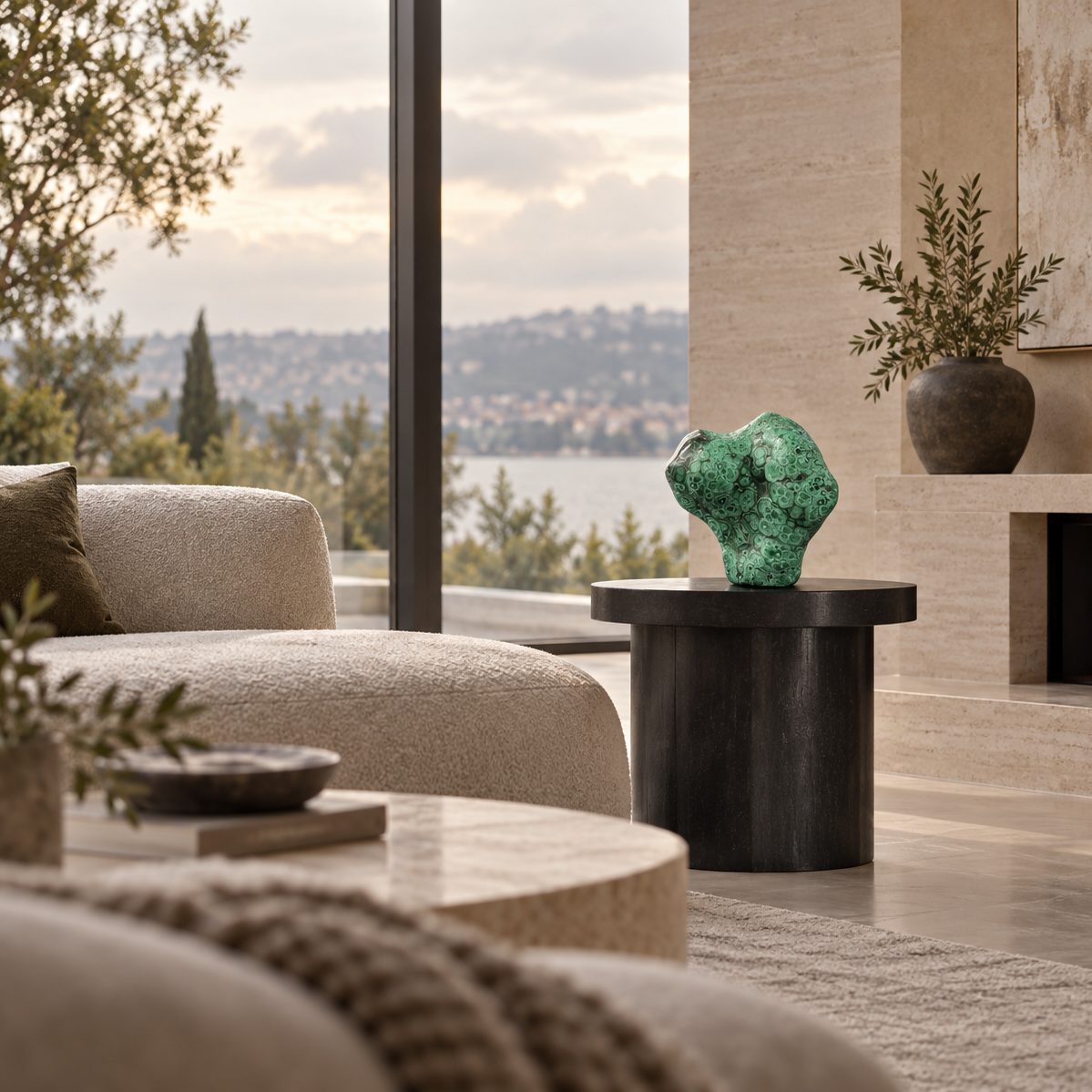 Statement Malachite Free-Form – Polished Natural Masterpiece