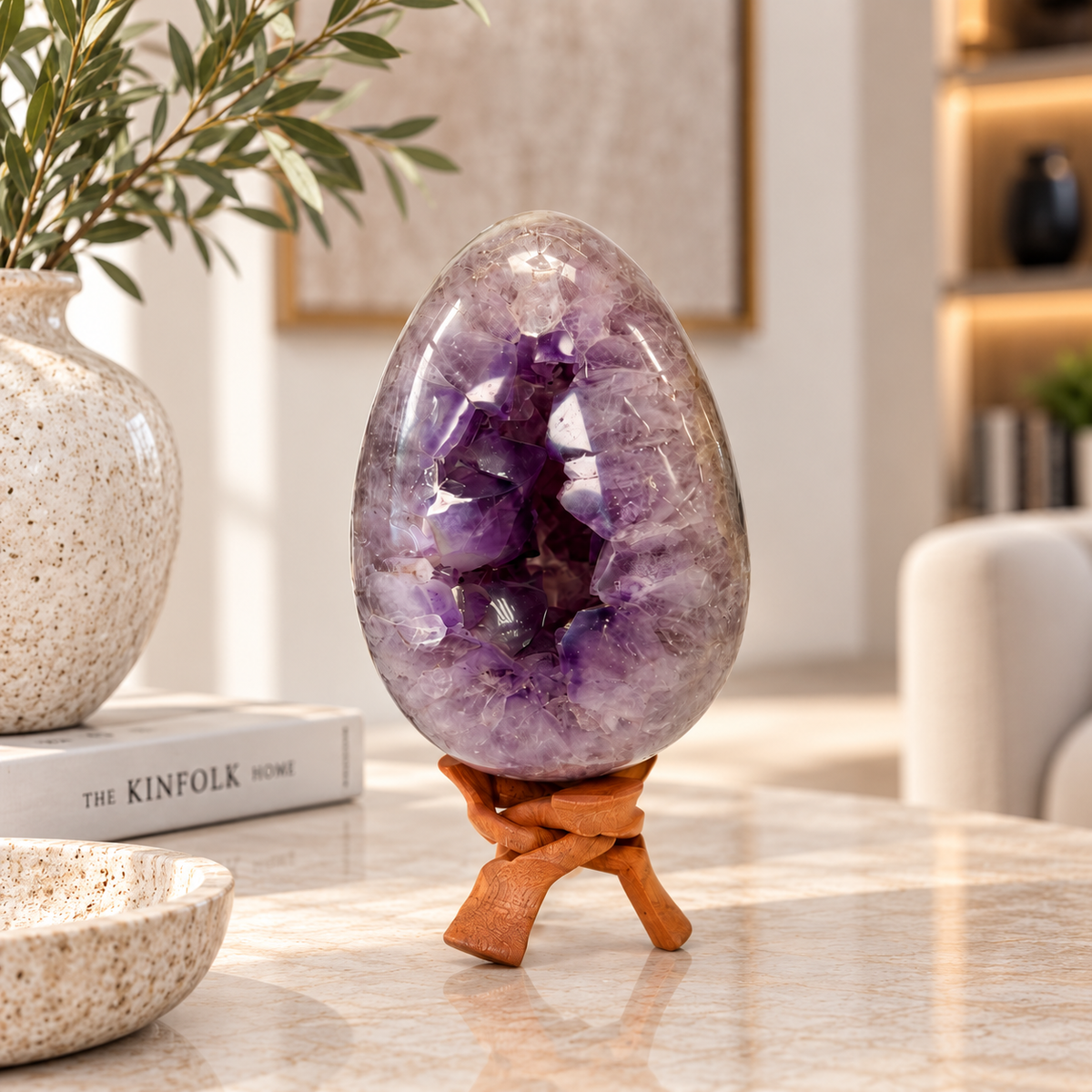 Natural Amethyst Geode Egg