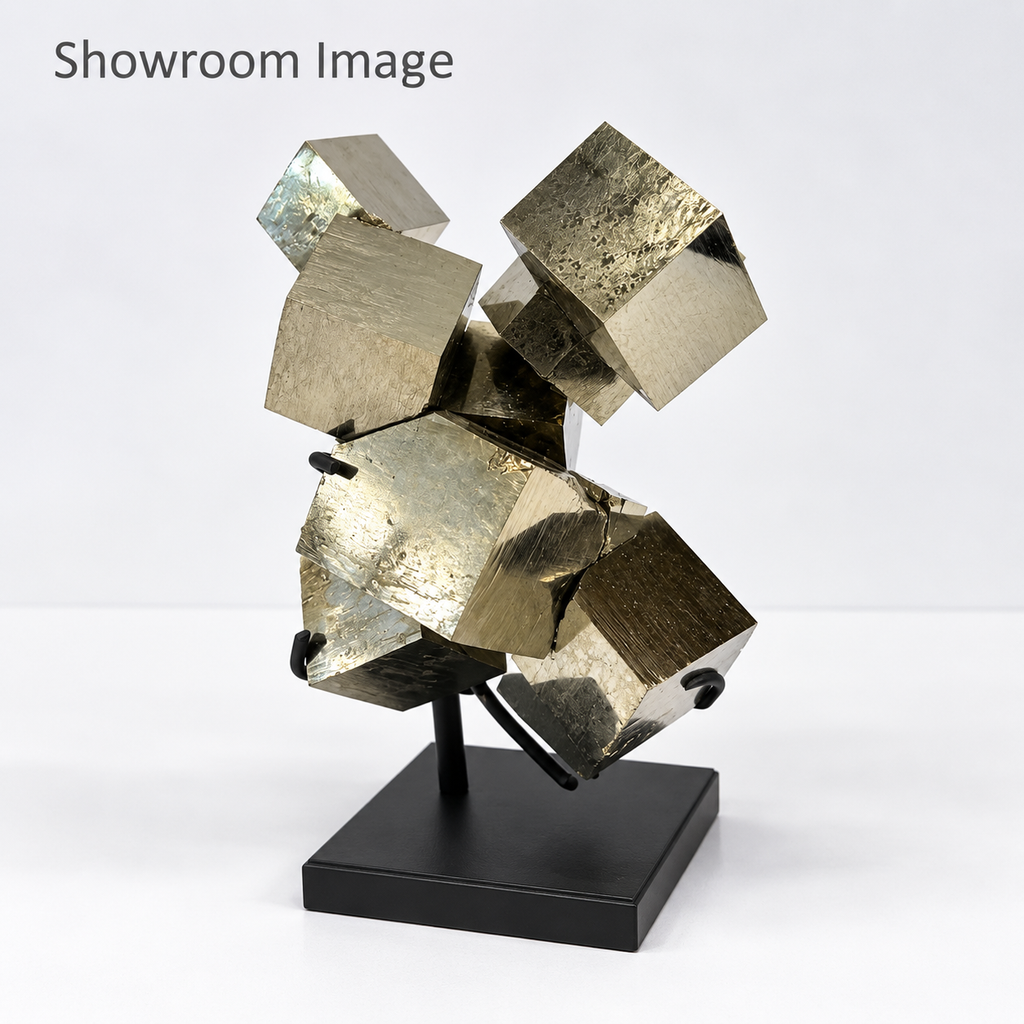 Pyrite Statement Piece on Display Stand