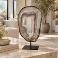Agate Slab on Display Stand