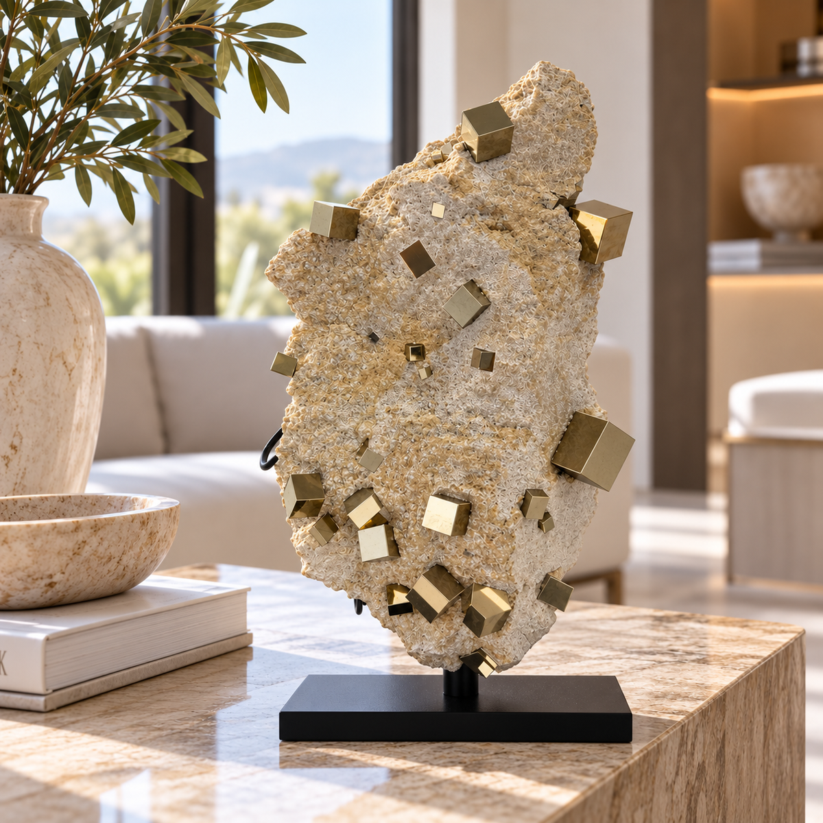 Pyrite on Matrix