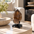 Natural Citrine Point on Display Stand