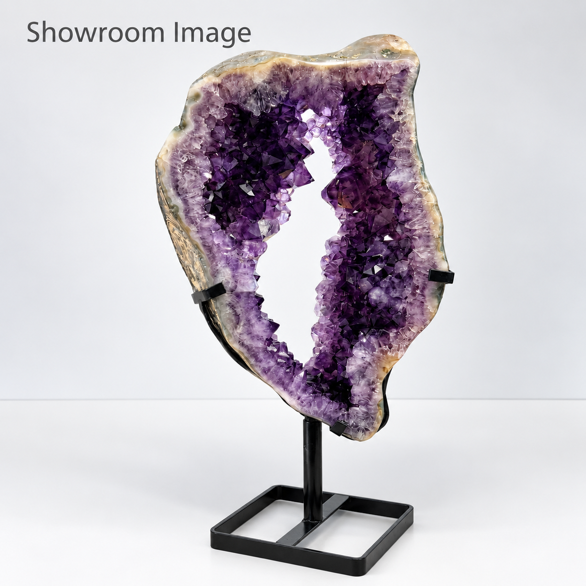 Natural Amethyst Geode on Display Stand - Extra Quality